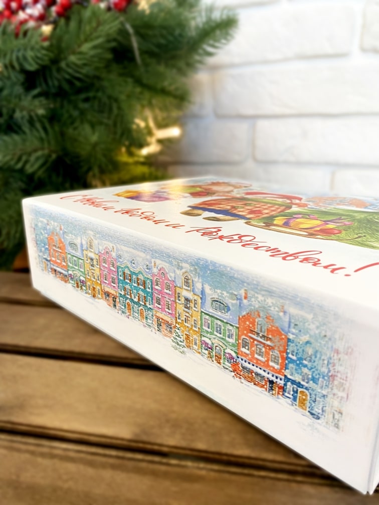 Коробка шкатулка подарочная "Новогодняя прогулка" — изображение 3